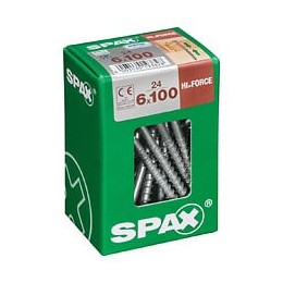 Lot De 24 Vis Acier Tête Fraisée Bombée Torx Spax Diam.6 Mm X L.100 Mm