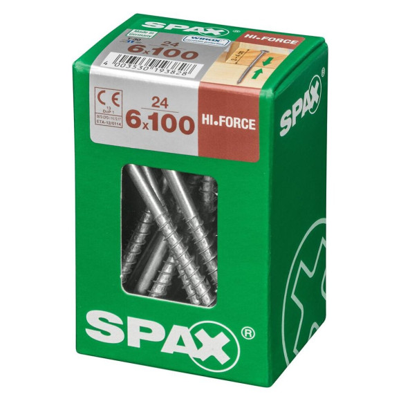 Lot De 24 Vis Acier Tête Fraisée Bombée Torx Spax Diam.6 Mm X L.100 Mm