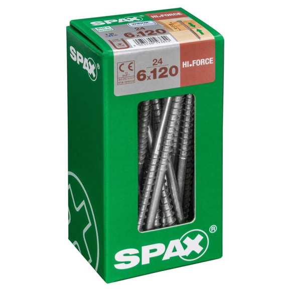 Lot De 24 Vis Acier Tête Fraisée Bombée Torx Spax Diam.6 Mm X L.120 Mm