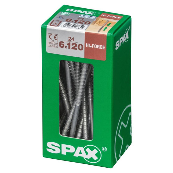 Lot De 24 Vis Acier Tête Fraisée Bombée Torx Spax Diam.6 Mm X L.120 Mm