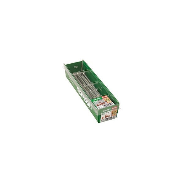 Lot De 20 Vis Acier Tête Fraisée Bombée Torx Spax Diam.6 Mm X L.180 Mm