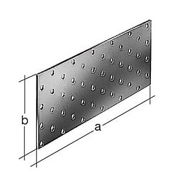 Platine multi-trous galvanisée sendzimir - 200x80x2mm