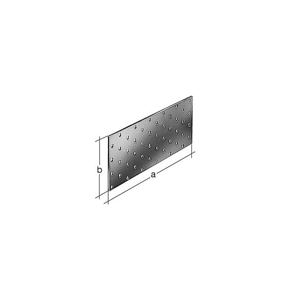 Platine multi-trous galvanisée sendzimir - 200x80x2mm