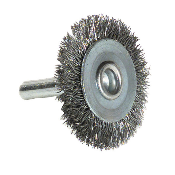 Brosse circulaire fil acier ondulé D38mm