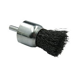 Brosse pinceau fil acier ondulé D18mm