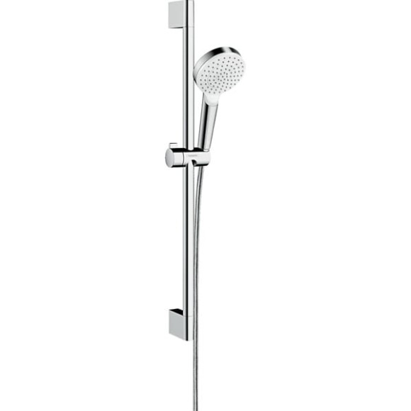 Ensemble de douche Crometta 100 Hansgrohe - avec barre Unica'C - Flexible 160cm - 1 jet - Blanc/Chromé