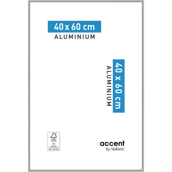 Cadre aluminium NIELSEN ACCENT argent mat 40x60cm