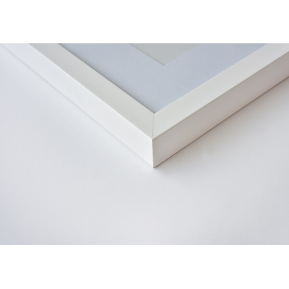 Cadre Bois NIELSEN 21x29.7 Blanc avec Passe Partout 1 Ouverture 15x20