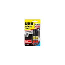 Colle Power Glue Gel UHU tube - 2x3g - 36730