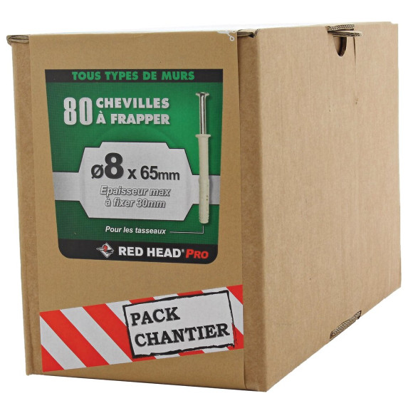 Boîte de 80 chevilles Frapex M 8x65mm