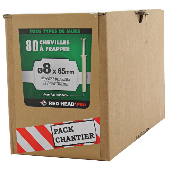 Boîte de 80 chevilles Frapex M 8x65mm