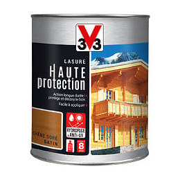 Lasure bois Haute protection Satin Chêne dore Pot 1l