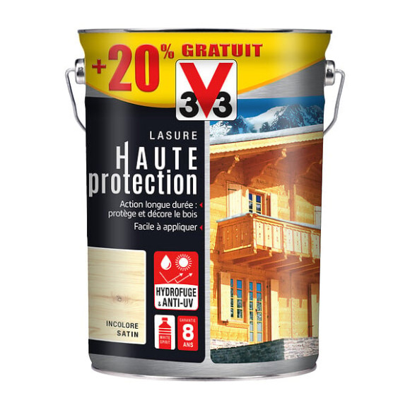 Lasure bois à  haute protection incolore - 6L