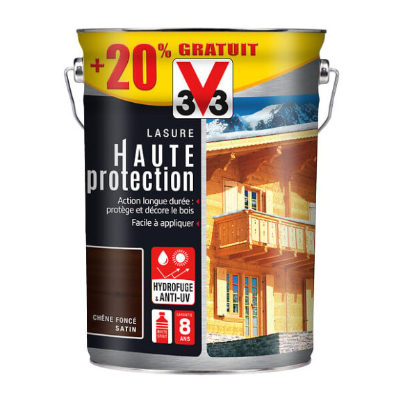 Lasure bois à  haute protection - Chene fonce - 6L