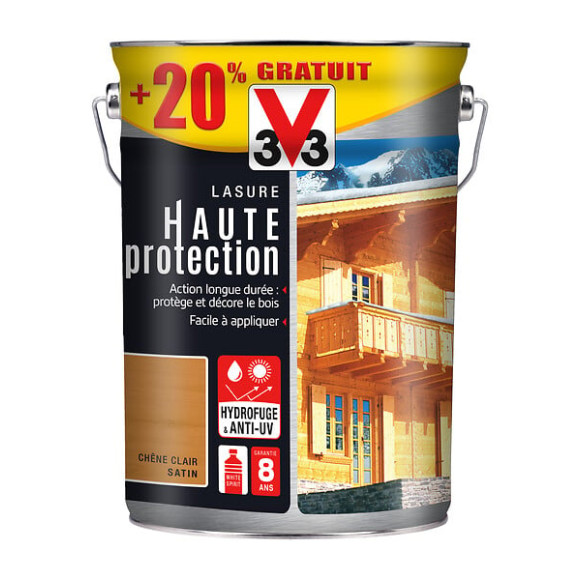 Lasure bois à  haute protection - Chene clair - 6L