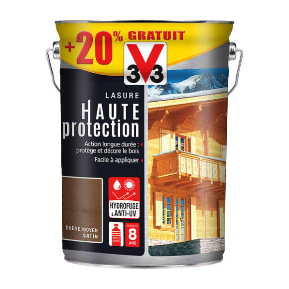 Lasure bois à  haute protection - Chene moyen - 6L