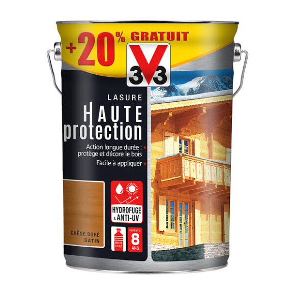 Lasure bois à  haute protection - Chene dore - 6L