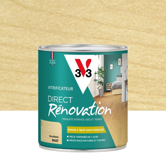 Vitrificateur direct rénovation incolore mat 0.75 L