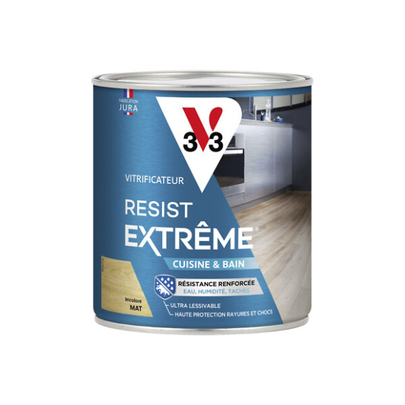 Vitrificateur resist extrême Cuisine et Bain incolore mat 0.75 L