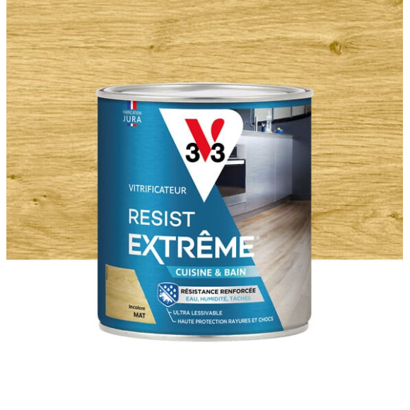 Vitrificateur resist extrême Cuisine et Bain incolore mat 0.75 L