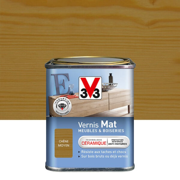 Vernis Meubles et Boiseries Mat Chêne moyen Pot 0.25l