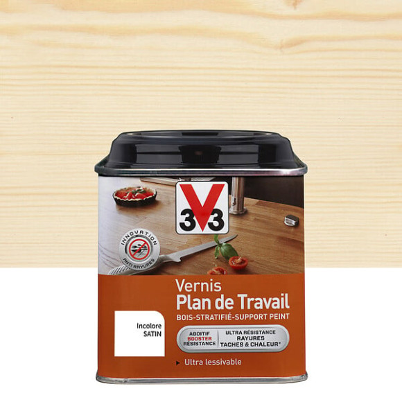 Vernis Plan de travail Satin Incolore Pot 0.5l