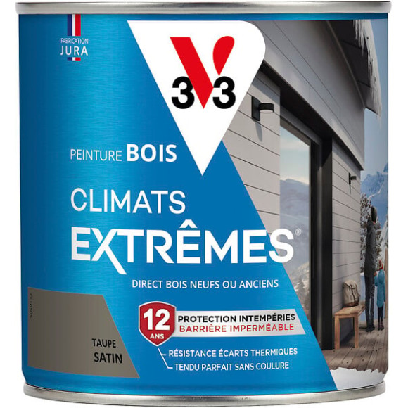 Peinture bois Climats Extrêmes Satin Taupe Pot 0.5l