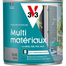 Peinture multi-materiaux DP Satin Gris galet Pot 0.5l