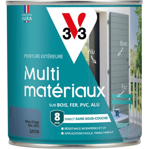 Peinture multi-materiaux DP Satin Bleu orage Pot 0.5l