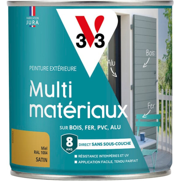 Peinture multi-materiaux DP Satin Miel Pot 0.5l