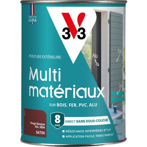 Peinture multi-materiaux DP - Rouge basque - Satin - 15L