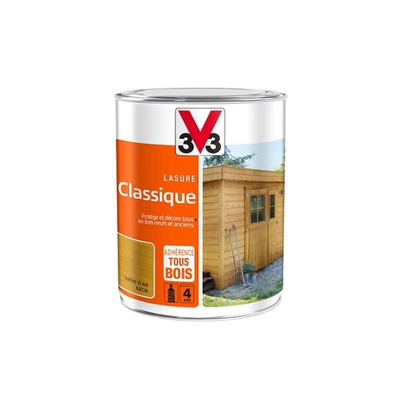 Lasure bois Classique Satin Chêne clair Pot 1l