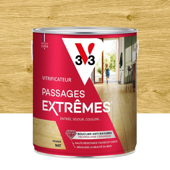 Vitrificateur mat incolore pour parquet plancher escaliers - 2.5L