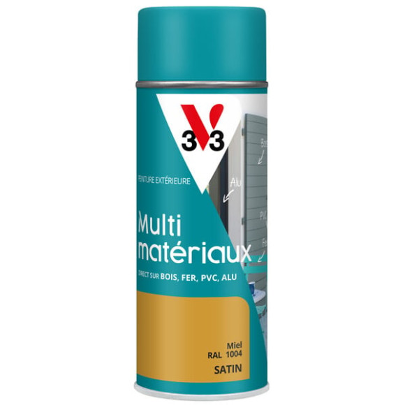 Peinture multi-materiaux DP Satin Miel Aerosol 400ml