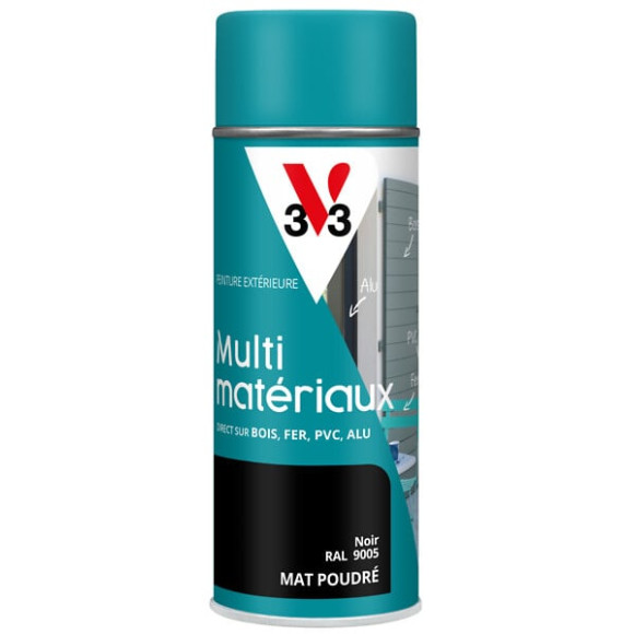 Peinture multi-materiaux DP Poudre Noir Aerosol 400ml