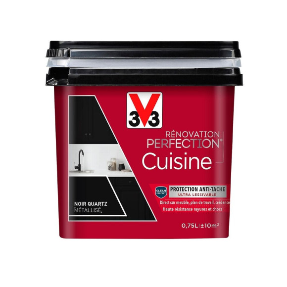 Peinture rénovation Cuisine métal noir quartz 0.75L