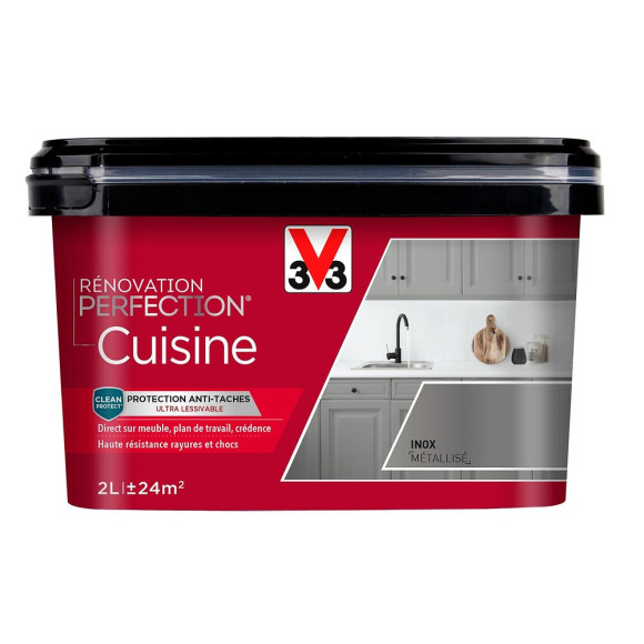 Peinture renovation Cuisine satin inox 2L