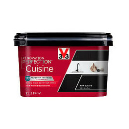 Peinture renovation Cuisine satin noir quartz 2L