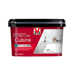 Peinture renovation Cuisine mat velouté blanc 2L