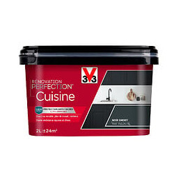 Peinture renovation Cuisine mat velouté noir smoky 2L