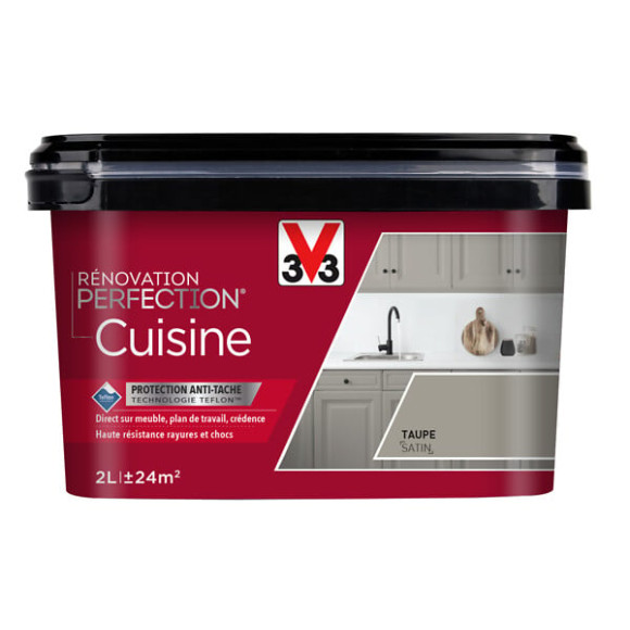 Peinture renovation Cuisine satin taupe 2L