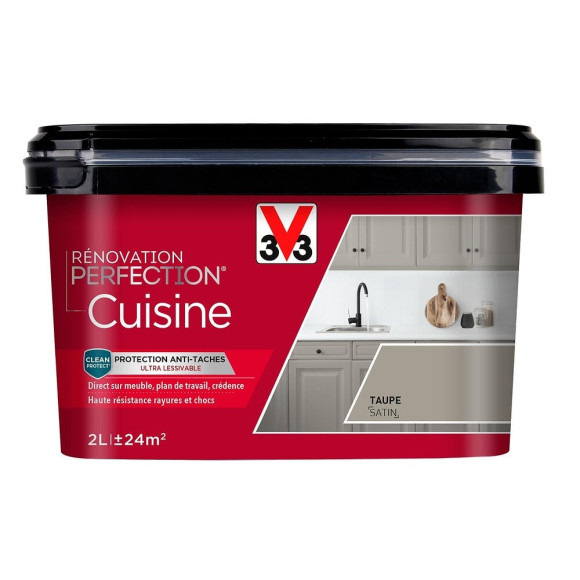 Peinture renovation Cuisine satin taupe 2L