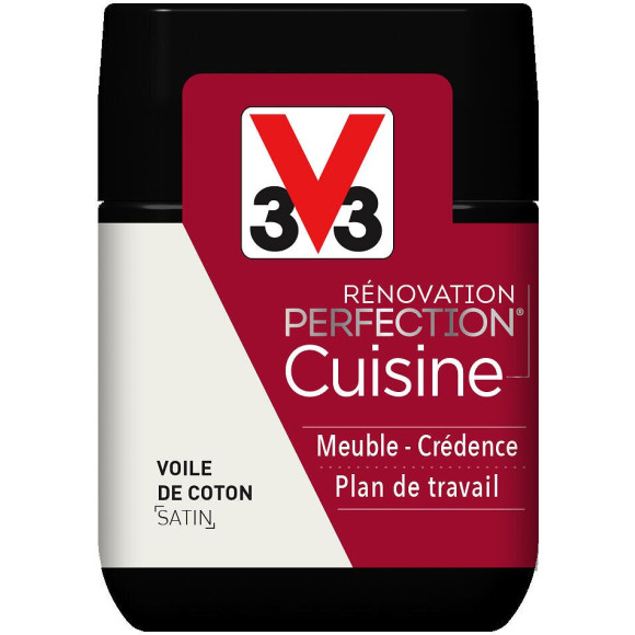 Peinture rénovation Cuisine satin voile de coton Testeur 75mL