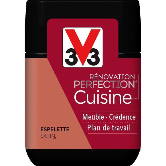 Peinture rénovation Cuisine satin espelette Testeur 75mL