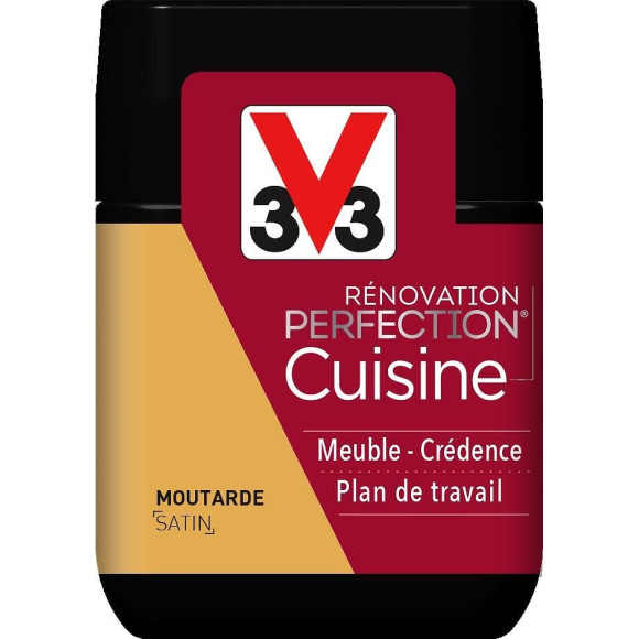 Peinture rénovation Cuisine satin moutarde Testeur 75mL