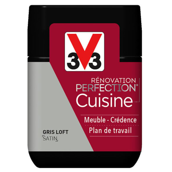 Peinture rénovation Cuisine satin gris loft Testeur 75mL