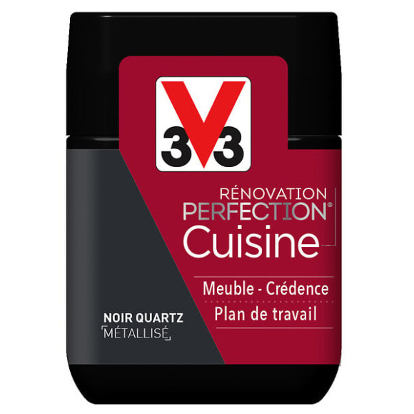 Peinture rénovation Cuisine métal noir quartz Testeur 75mL