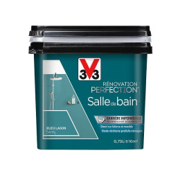 Peinture Renov SdB Satin Bleu lagon Pot 0.75l