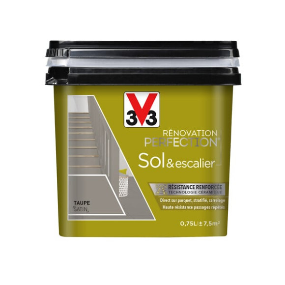 Peinture renovation sol satin taupe 0.75 L