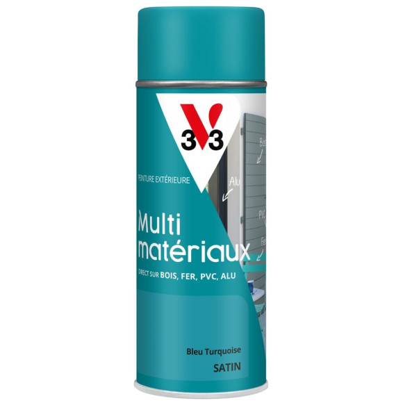 Peinture aérosol multi-matériaux DP bleu turquoise 400 ML